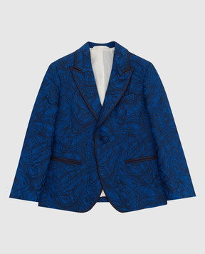 Stefano Ricci Patterned silk jacket for children Y2RF37B000HC3504
