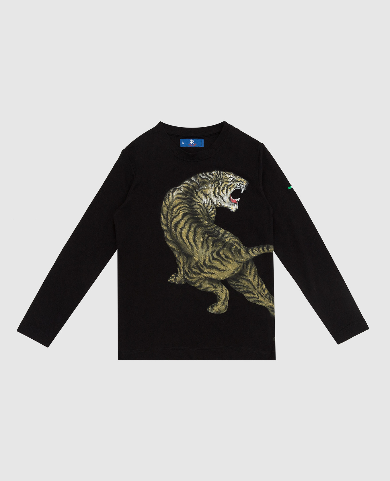 Children's black longsleeve with print stefano ricci
