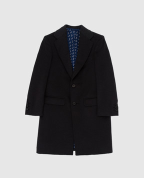 Stefano Ricci Children's graphite cashmere coat Y1ZF992000CA10
