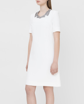 Ermanno Scervino White dress with crystals D362Q366UKF