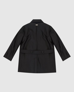 Stefano Ricci Children's dark gray coat in a pattern YAJ7400080PLK01A