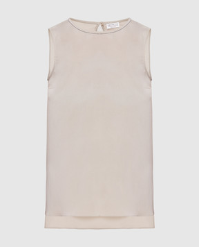 Brunello Cucinelli Top in seta con catena MF948DA100