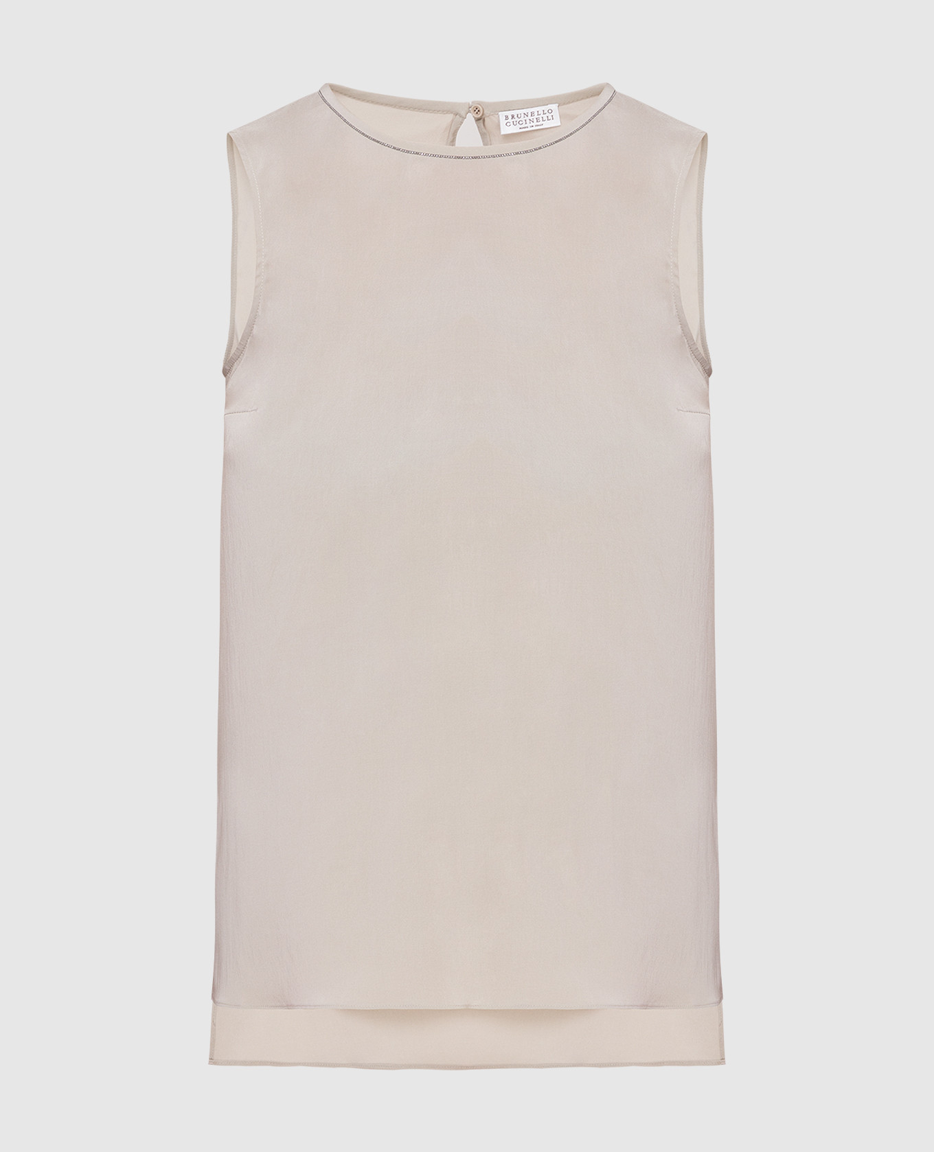 

Silk top with chain Brunello Cucinelli, Beige