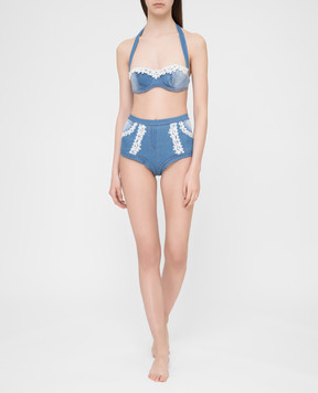 Ermanno Scervino Blue swimsuit top D344Y434BLJB