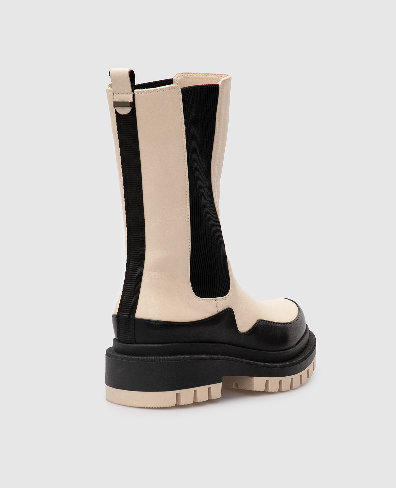Light Beige Leather Chelsea with Contrast Panel Babe Pay Pls 4