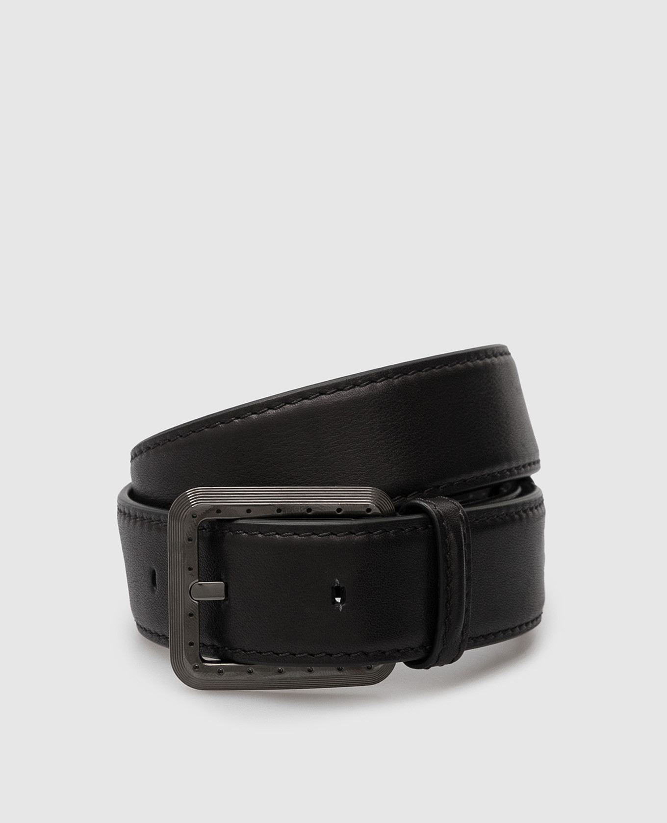 Children's black leather belt stefano ricci