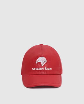 Stefano Ricci Children's leather cap with logo YVF5452SK