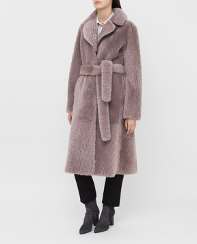 Dennis Basso Dark pink sheepskin coat 19766