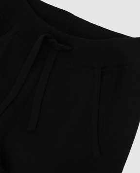 Stefano Ricci Children's black wool joggers KY07019PT3Y17415