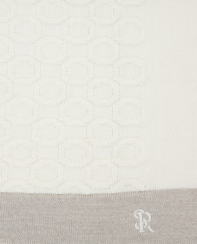 Stefano Ricci Patterned wool baby blanket KY12006COPY18256