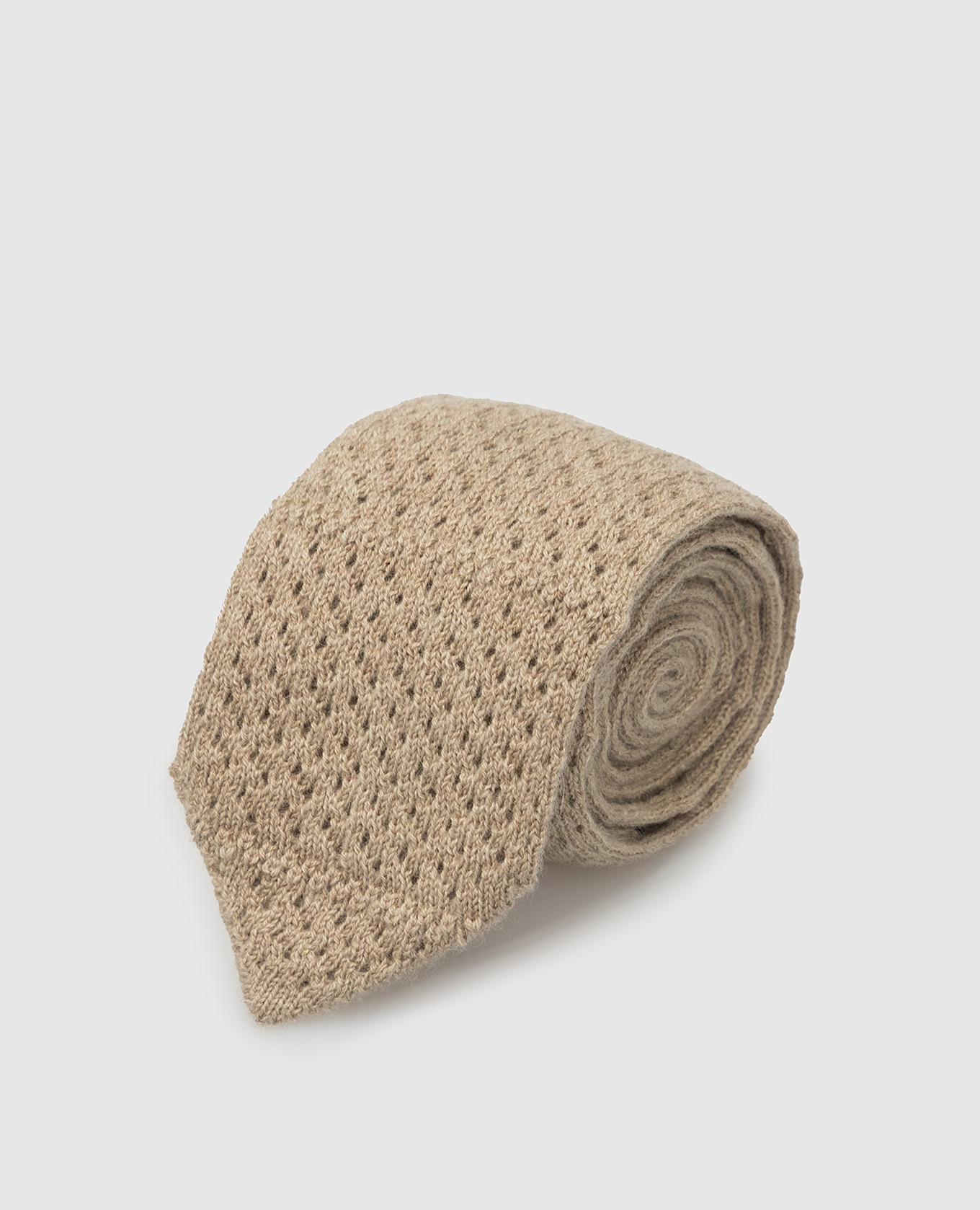 

Children's light beige patterned cashmere tie Stefano Ricci