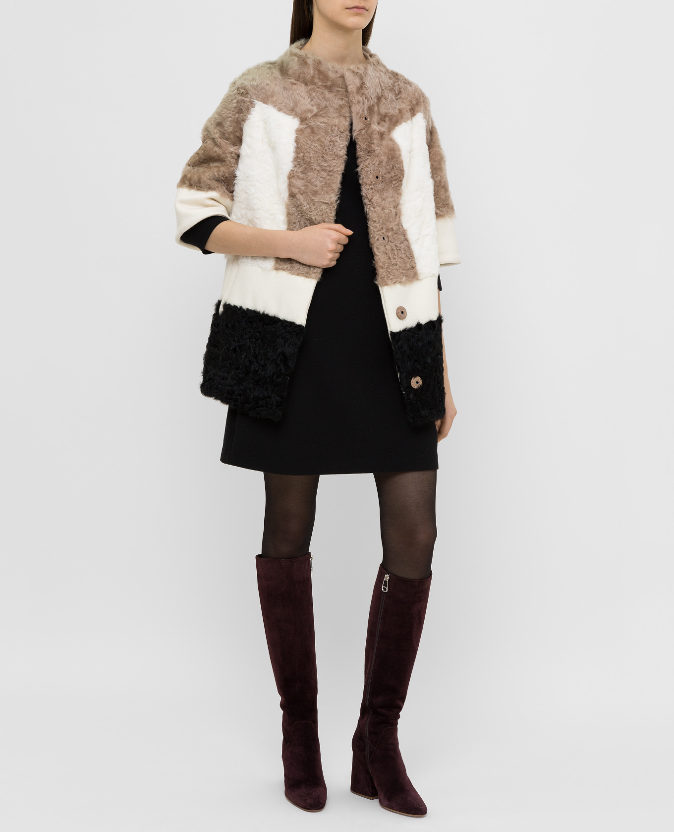 

Beige coat with lamb fur Florence Mode