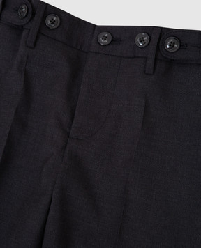 Stefano Ricci Children's dark gray wool trousers Y1T0900000W0019C