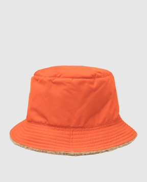 Meteo By Yves Salomon Reversible orange wool bucket hat 22WMA013XXTEWO