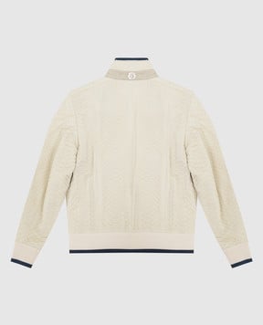 Stefano Ricci Light beige python leather jacket for children YAJ6200010PITNBK