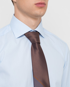 Stefano Ricci Brown patterned silk tie CXDD41072