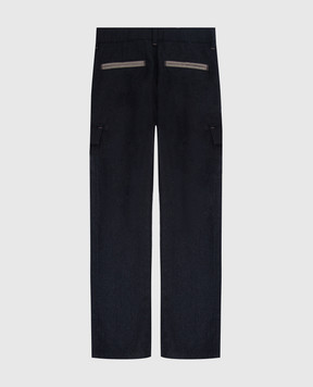 Stefano Ricci Children's dark gray wool trousers YUT7400060W610