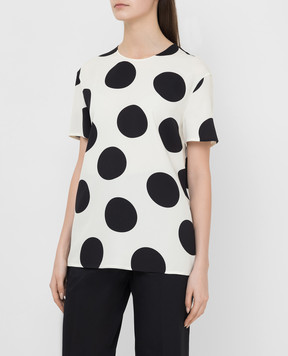 Valentino White silk T-shirt VB3AE5P5661