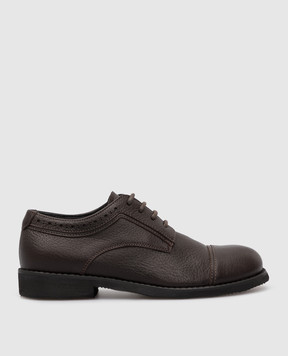 Stefano Ricci Kids Dark Brown Leather Derbies YRU03G833SKSK