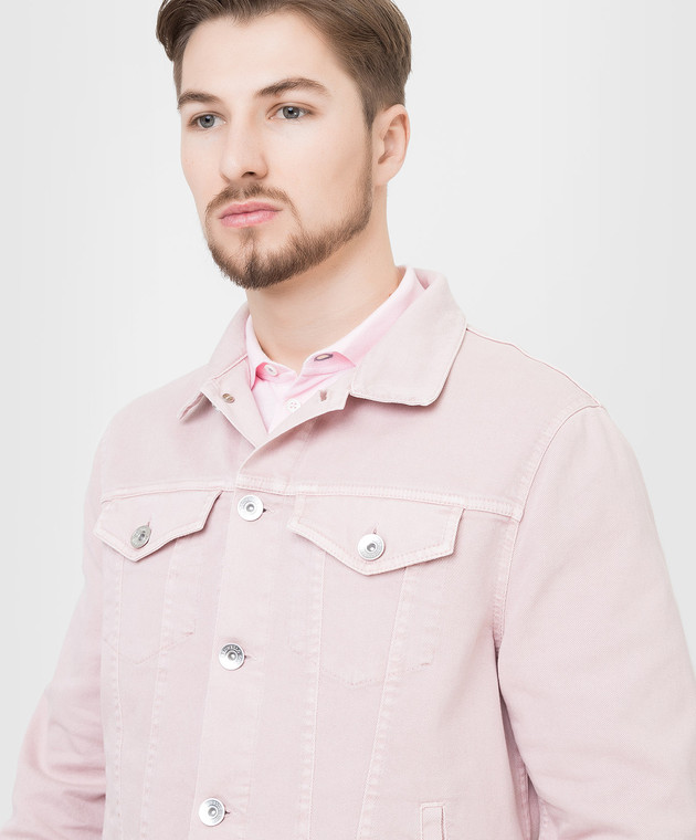 Brunello Cucinelli - Pink denim jacket M277P6845 - shop with