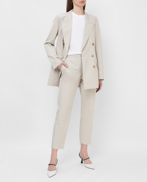 NINA RICCI Light beige trousers 21ECPA004PL0354