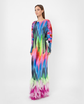 The Attico Ophelia print open back dress 221WCW36P059R