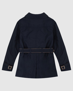 Stefano Ricci Children's navy blue trench coat YAJ7200030RS0003
