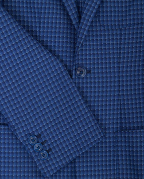 Stefano Ricci Children's blue patterned wool blazer Y3RSGD2300W903