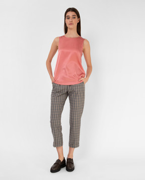Peserico Pink silk top with chains S08893D02372