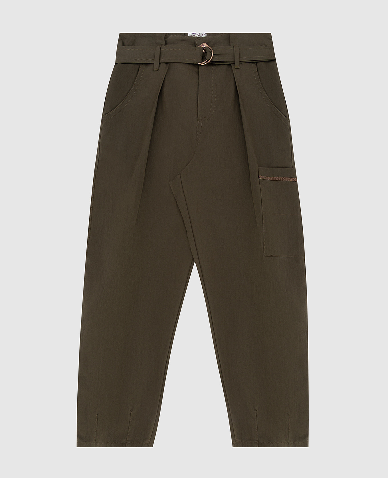 Children's green trousers brunello cucinelli