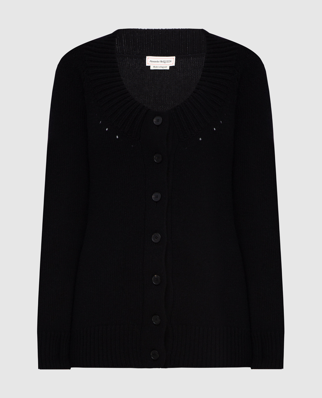 Alexander McQueen - Black cashmere cardigan 650365Q1ATM - shop