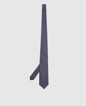 Stefano Ricci Gray silk tie in pattern pattern CXDD41076