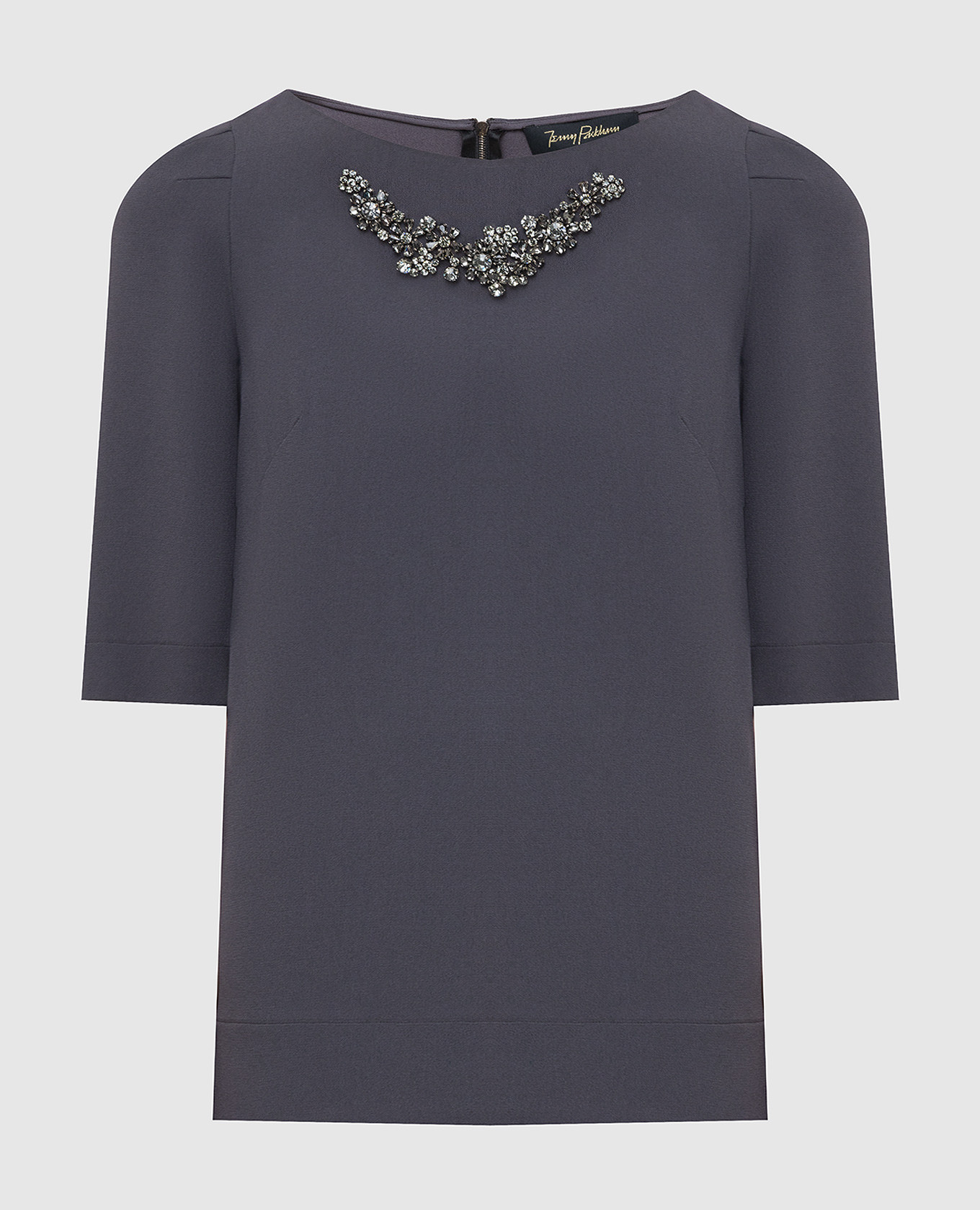

Charcoal blouse with crystals Jenny Packham, Grey