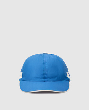Stefano Ricci Children's blue silk cap with logo YVF5347SETEC1