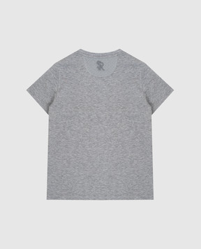 Stefano Ricci Children's light gray T-shirt with logo YNH0300280TE1808