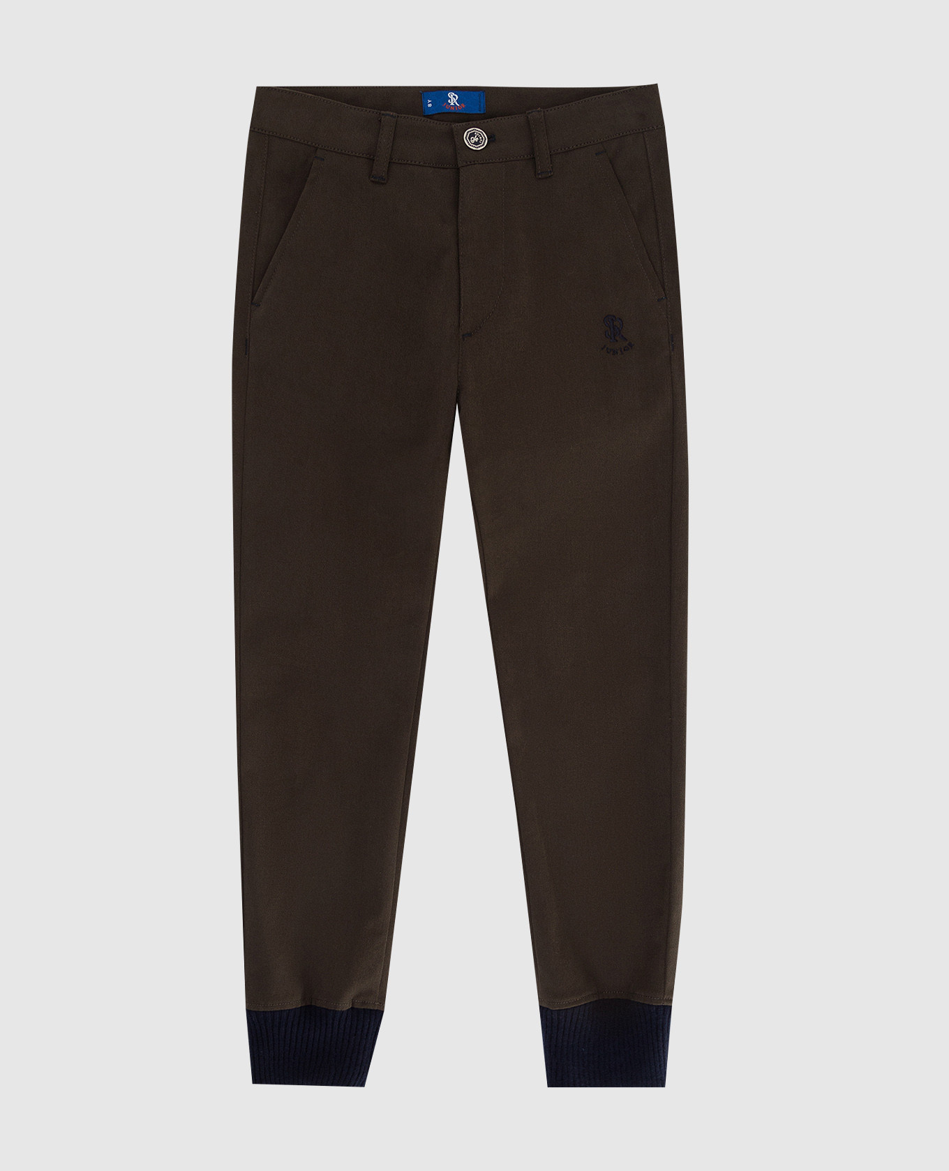 

Kids joggers with metal logo Stefano Ricci, Khaki