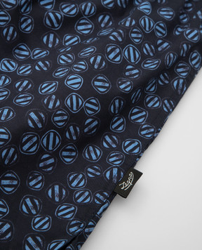 Ermenegildo Zegna Dark blue boxers in a pattern N3LE71280