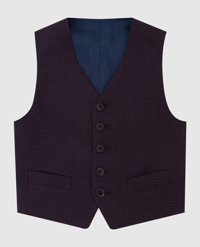 Stefano Ricci Patterned wool vest for children Y1E0100000HC3490