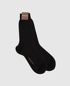 Stefano Ricci Black wool socks C001UN0006C001UN