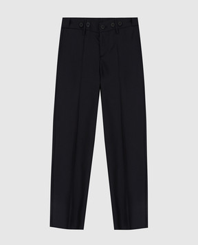 Stefano Ricci Children's dark blue trousers in wool and silk Y1T9000000WK003C