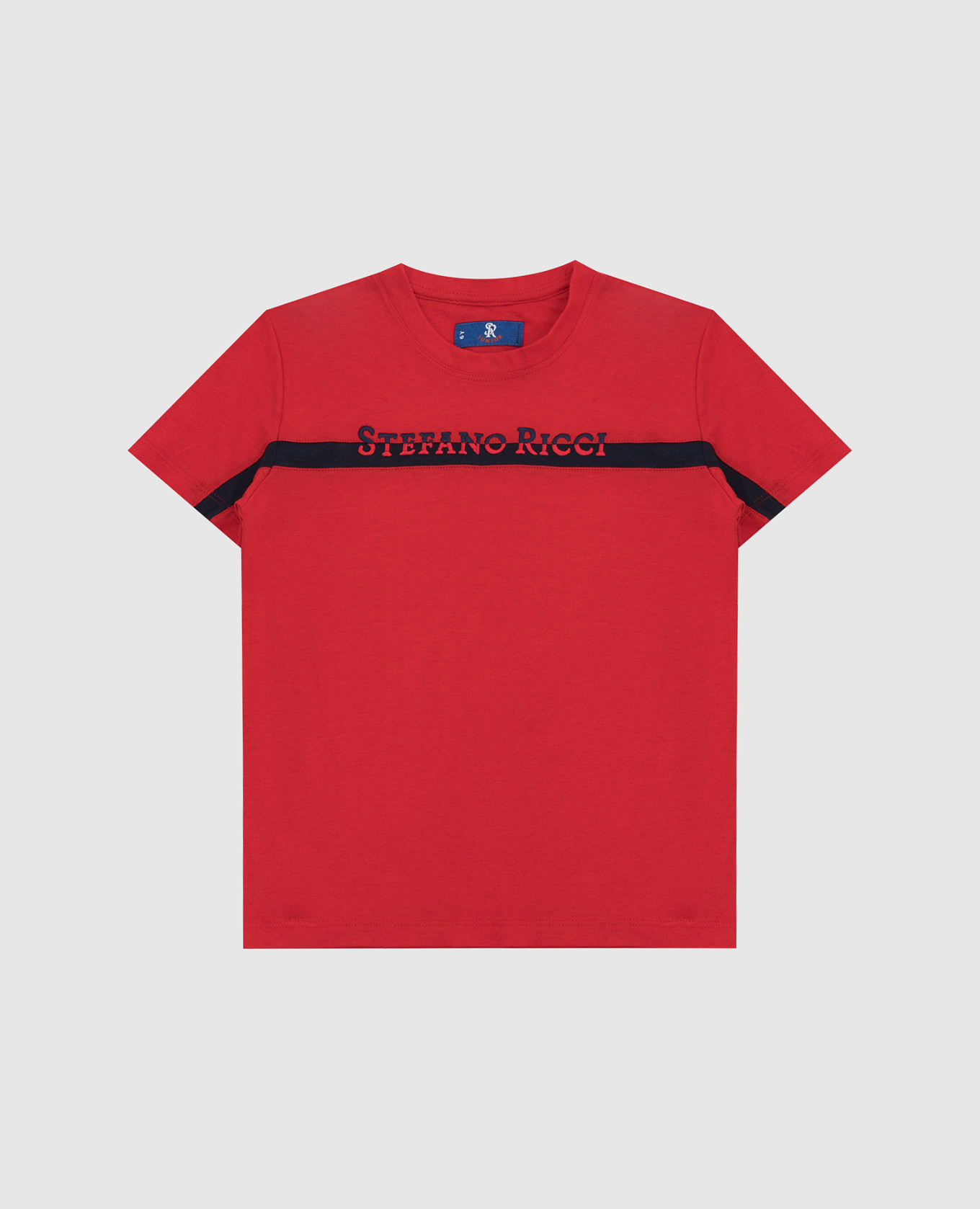 

Children's red T-shirt with logo embroidery Stefano Ricci