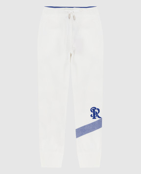 Stefano Ricci Monogram Baby White Joggers KY16014P3PY21105