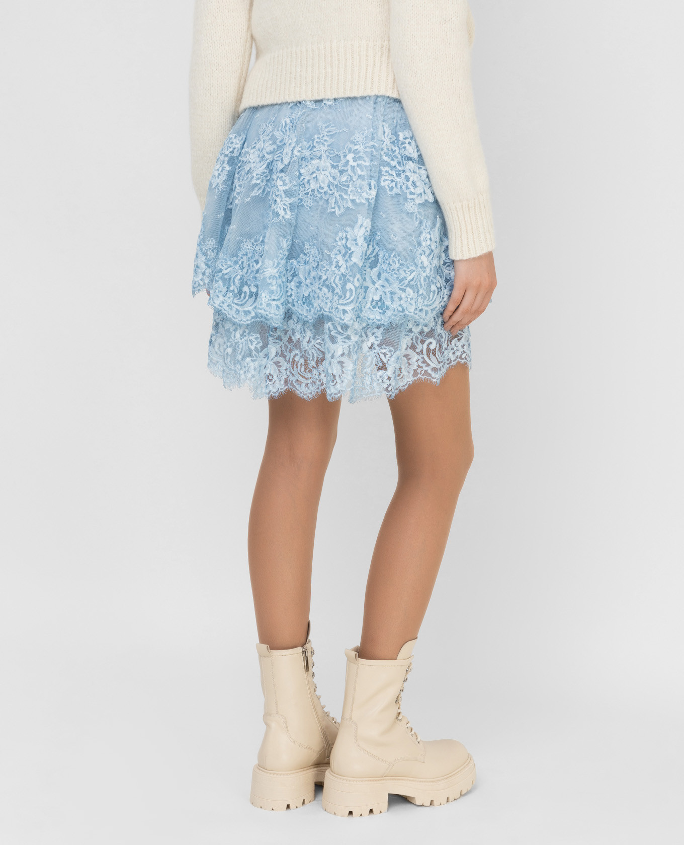 

Light blue fishnet mini skirt Ermanno Scervino