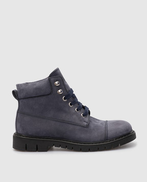 Stefano Ricci Children's blue leather boots YRU11G877HUNA