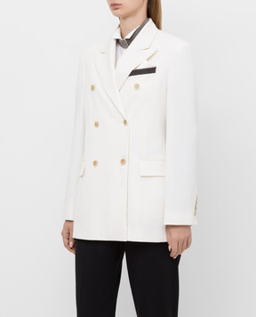 Brunello Cucinelli Light beige wool jacket MB5268700P