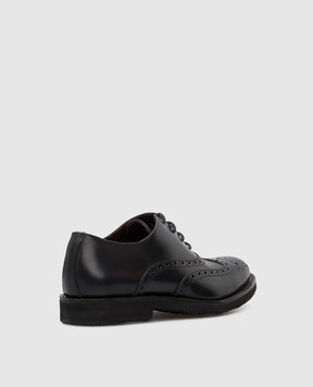 Stefano Ricci Children's dark blue leather brogues YRU10G8027SP