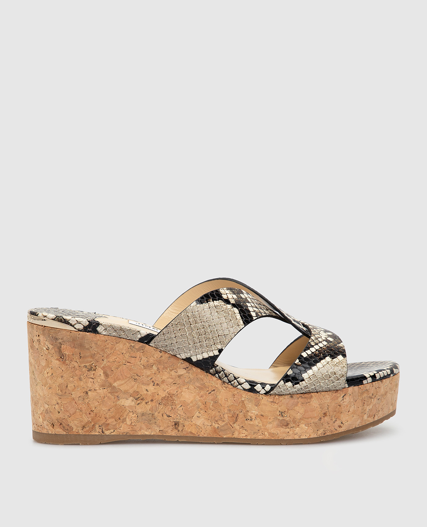 Ieftin Jimmy Choo Dark Beige Leather Sandals