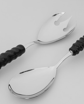Lorenzi MIlano Oryx horn salad cutlery set 701211