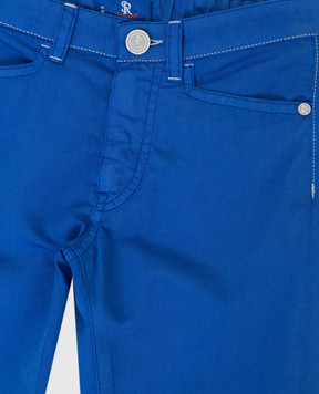 Stefano Ricci Children's blue jeans with embroidery YUT7200010BAR008