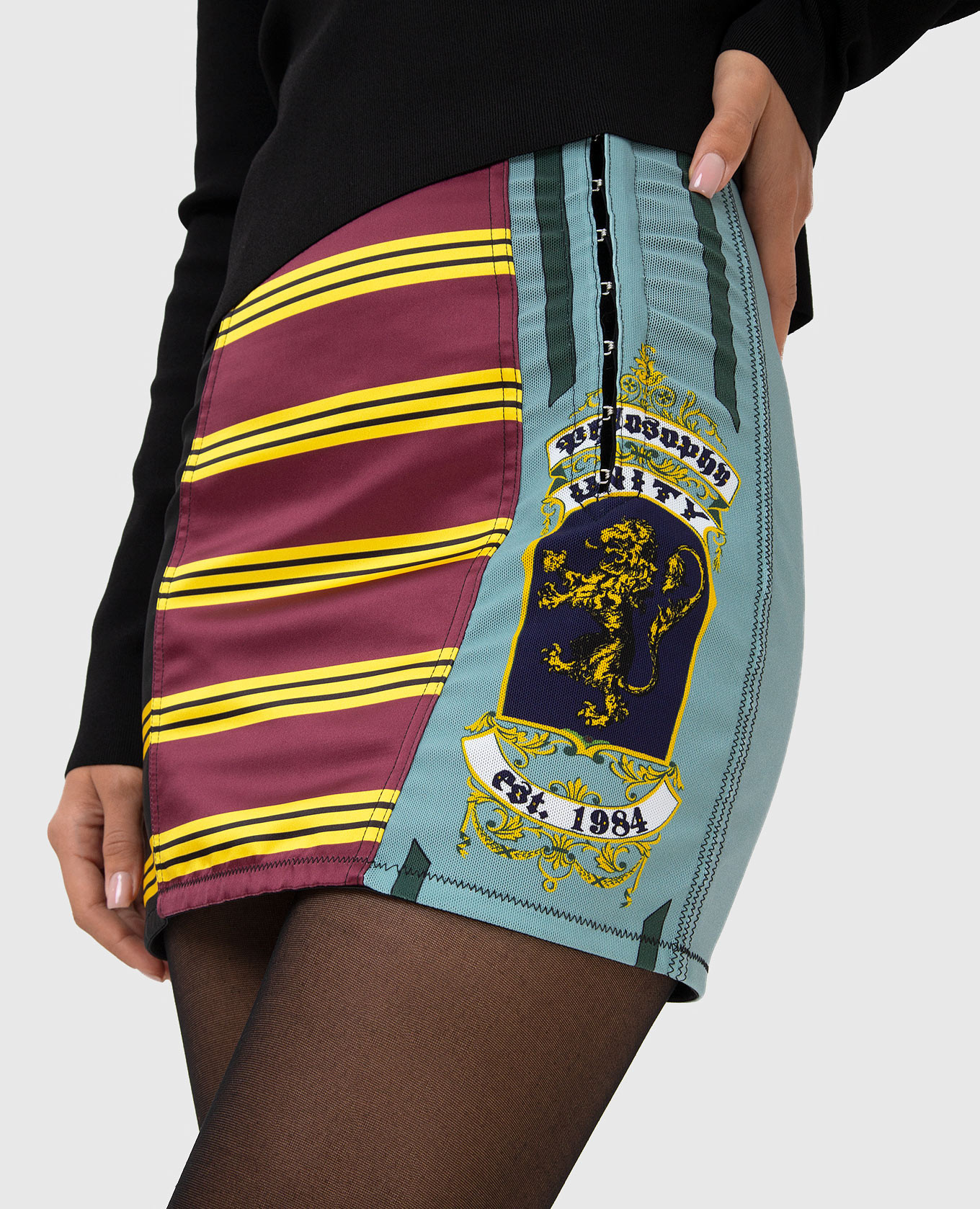Blue printed skirt Philosophy di Lorenzo Serafini 5